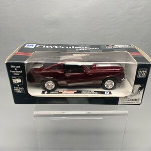 1966 Mustang Shelby GT350 Vintage New Ray 1:32 Scale Silver over Burgundy